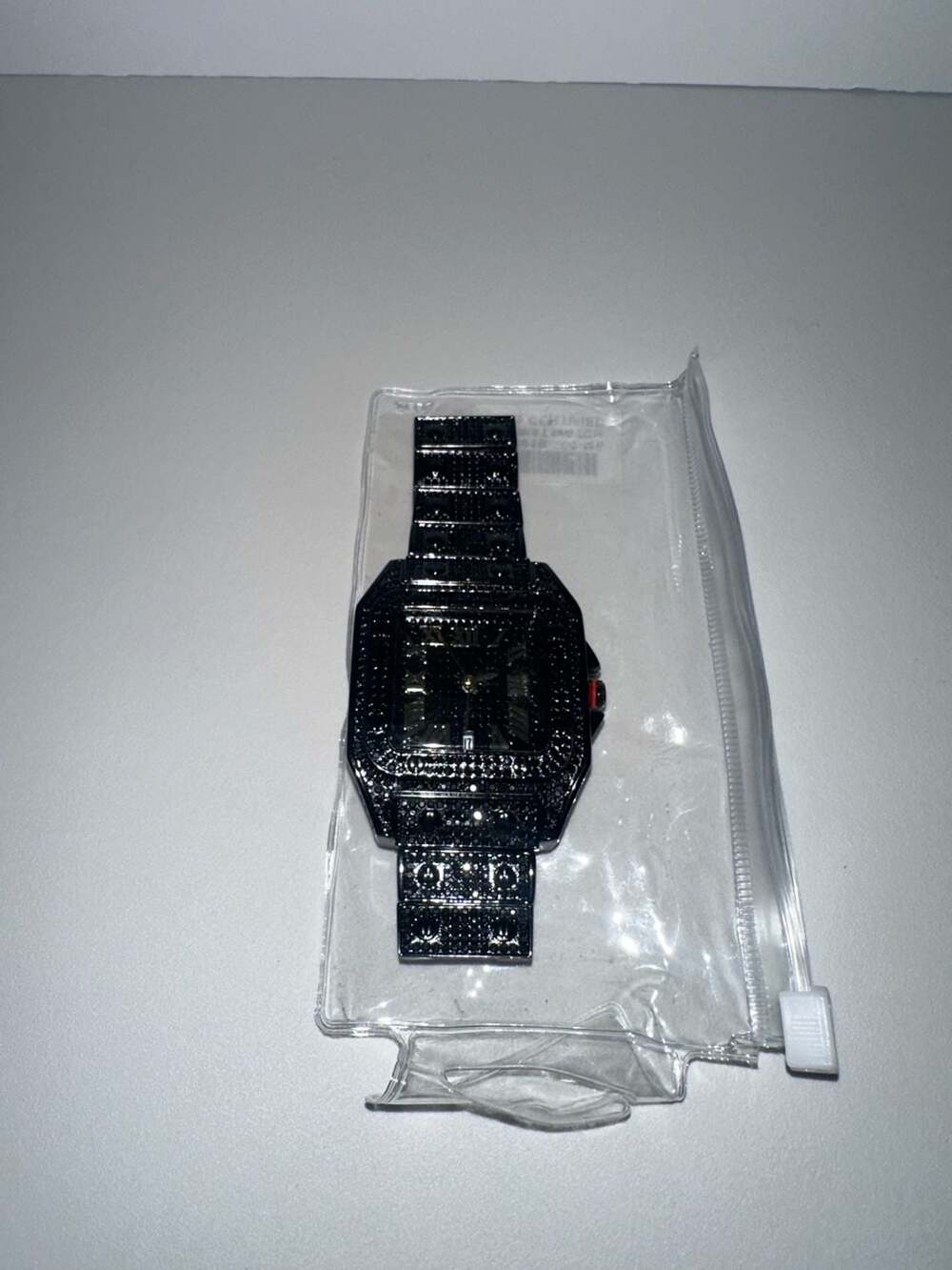 Iced Out All-Black Statement Watch SKU 9203AD